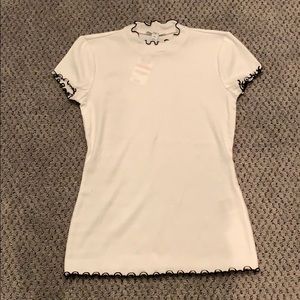 BRAND NEW/NEVER WORN White and black short sleeve